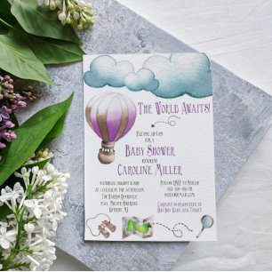 Die Welt wartet! Einladung der Babydusche