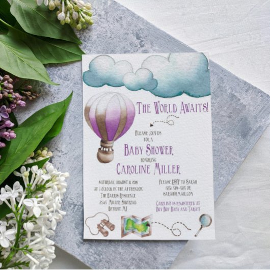 Die Welt wartet! Einladung der Babydusche