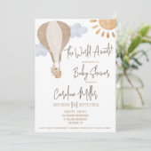 Die Welt wartet! Neutrale Babydusche Einladung (Stehend Vorderseite)