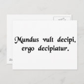 Die Welt will sich zu täuschen, so lass es sein... Postkarte (Vorne/Hinten)