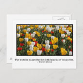 Die Welt wird von Freiwilligen umarmt Postkarte (Vorne/Hinten)