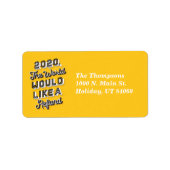 Die Welt würde gerne Reklamationszeichen erhalten Adressaufkleber (Vorne)