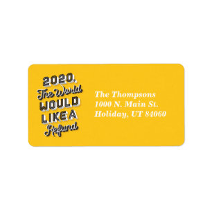 Die Welt würde gerne Reklamationszeichen erhalten Adressaufkleber