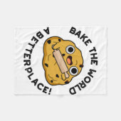 Die Welt zu einem besseren Ort für Niedliches Back Fleecedecke (Vorderseite (Horizontal))