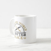 Die Welt zum Buben bringen Kaffeetasse (Vorderseite Links)
