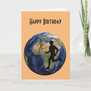 Die Welt zum Geburtstag laufen Karte