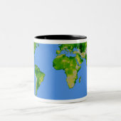Die Welt Zweifarbige Tasse (Mittel)