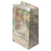Die Weltatlaskarte mit Strom und Geschäftswinden Kleine Geschenktüte (Vorderseite Schrägansicht)