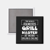 Die weltberühmte Grill Master at Work Funny Grille Magnet (Vorderseite/Rückseite)