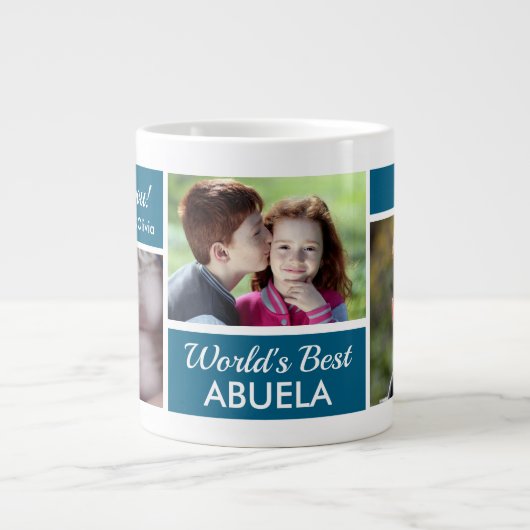 Die weltbeste Abuela Foto Collage Riesenkaffee-Tas Jumbo-Tasse (Vorderseite)