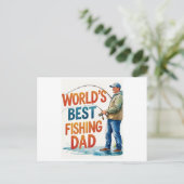 Die weltbeste Aquakulturkarte für den Vater Postkarte (Stehend Vorderseite)