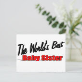 Die weltbeste BabySchwester Postkarte (Stehend Vorderseite)