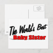 Die weltbeste BabySchwester Postkarte (Vorne/Hinten)