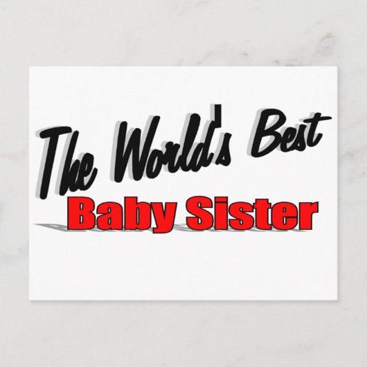 Die weltbeste BabySchwester Postkarte (Vorderseite)