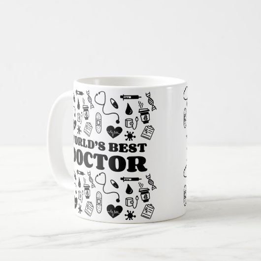 Die weltbeste Doktorarbeit-Tasse Kaffeetasse (Vorderseite Links)