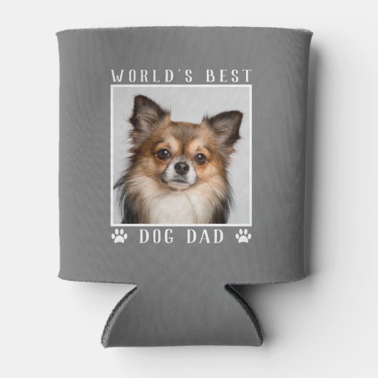 Die weltbeste Hunde-Vater-Pfote druckt Pet-Foto gr Dosenkühler (Vorderseite)