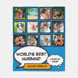 Die weltbeste Husband Fun Cool Comic Fotosammlung Fleecedecke