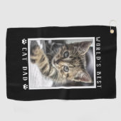 Die weltbeste Katzenpaw-Vater-Druckmaschine druckt Golfhandtuch (Horizontal)