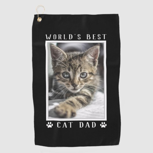 Die weltbeste Katzenpaw-Vater-Druckmaschine druckt Golfhandtuch (Vorderseite)