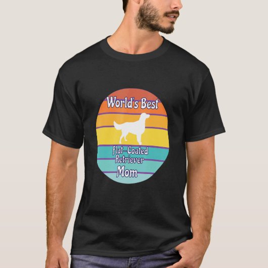 Die weltbeste Mama für flachbeschichtete Retriever T-Shirt (Vorderseite)