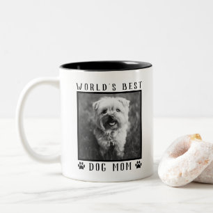 Die weltbeste Mama für Hunde druckt Schwarz-weißes Zweifarbige Tasse