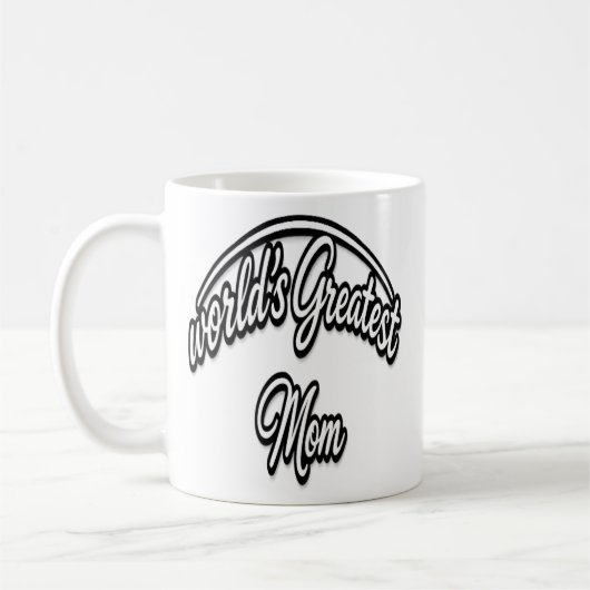 Die Weltbeste Mutter Elegantes Kursivdesign Kaffeetasse (Links)