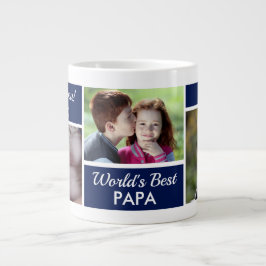 Die weltbeste Papa Foto Collage Riesenkaffee-Tasse Jumbo-Tasse