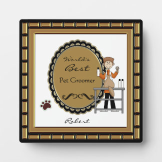 Die weltbeste Pet Groomer Male Plaque Fotoplatte