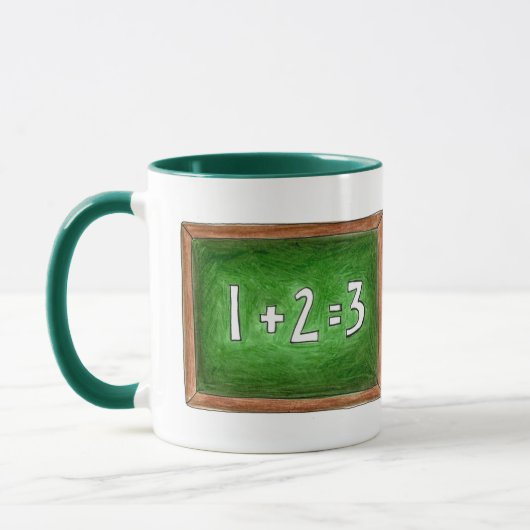 Die weltbeste Schule für grüne Tonschiefer-Mathe Tasse (Links)