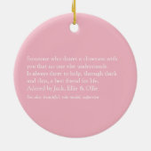 Die weltbeste Schwester definiert Girly Pink Keramik Ornament (Hinten)