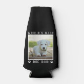 Die weltbeste Vater-Paw druckt Pet-Foto auf Schwar Flaschenkühler (Vorderseite)