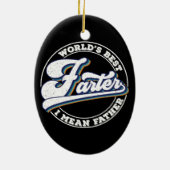 Die weltbesten Farter-I-Gemeinen Vater-Redewendung Keramik Ornament (Hinten)
