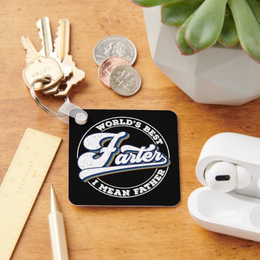 Die weltbesten Farter-I-Gemeinen Vater-Redewendung Schlüsselanhänger (Schreibtisch)