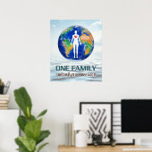 Die Weltfriedenbewegung der einen Familie Poster (Heimbüro)