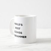 Die weltgrößte Badass-Programmer-Tasse Kaffeetasse (Vorderseite Links)