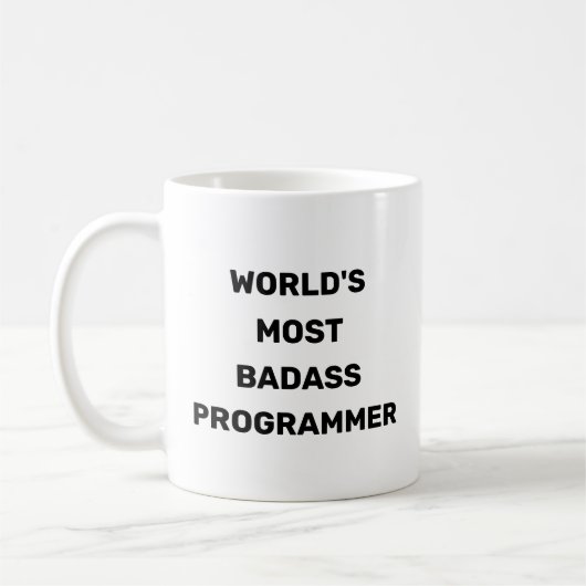 Die weltgrößte Badass-Programmer-Tasse Kaffeetasse (Links)