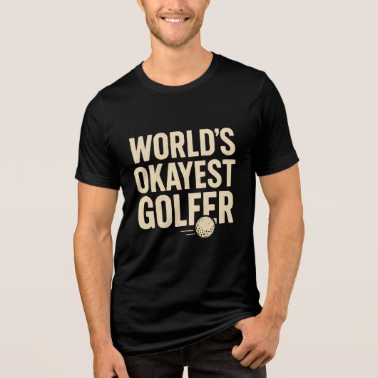 Die weltgrößte Golfer Golf Spaß Collection Tri-Blend Shirt (Vorderseite)