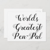 Die weltgrößte Pen-Pal-Postkarte Postkarte (Vorne/Hinten)
