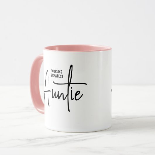 Die weltgrößte Tantentafel-Tasse für Tanten Tasse (Vorderseite Links)