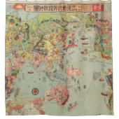 Die Weltkarte-auf einen Blick - Duschvorhang (Vorderseite)