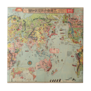 Die Weltkarte-auf einen Blick - Fliese