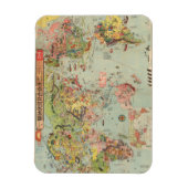 Die Weltkarte auf einen Blick - Weltflüge Magnet (Vertikal)