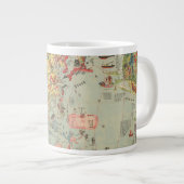 Die Weltkarte auf einen Blick - Weltluftwege Jumbo-Tasse (Vorderseite Rechts)