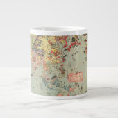 Die Weltkarte auf einen Blick - Weltluftwege Jumbo-Tasse (Vorderseite)