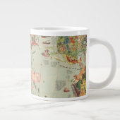 Die Weltkarte auf einen Blick - Weltluftwege Jumbo-Tasse (Rechts)