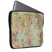 Die Weltkarte auf einen Blick - Weltluftwege Laptopschutzhülle (Vorne Rechts)