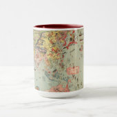 Die Weltkarte auf einen Blick - Weltluftwege Tasse (Zentrum)