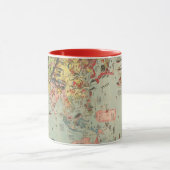 Die Weltkarte auf einen Blick - Weltluftwege Tasse (Zentrum)