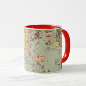 Die Weltkarte auf einen Blick - Weltluftwege Tasse (VorderseiteRechts)