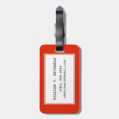 Die Weltkarte mit ihren Flaggen Gepäckanhänger (Rückseite vertikal)